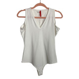 Spanx White V-neck Sleeveless Bodysuit - Size M (See Notes)