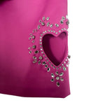 For Love & Lemons Pink Satin Heart Cutout Jeweled Skirt NWT- Size 2X (see note, sold out online)