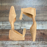ABLE Suede Leather Ankle Strap Sandals- Size 9.5