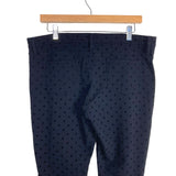 J Crew Black Velvet Polka Dot Gigi Pants- Size 12 (Inseam 27.5")
