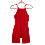 Wild Fable Red Ribbed Seamless Sleeveless Romper- Size M (see notes, sold out online)