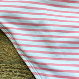 Prodoh Pink/White Striped Racerback Swim Dress with Matching Swim Bottoms- Size 4T (see notes, sold as a set)