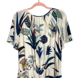 Tory Burch Floral Cat Tail Print 100% Silk with Front Pleat Dress- Size 12 (see notes)