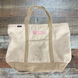 Lands' End Embroidered Willa Large Zippered Tote (see notes)
