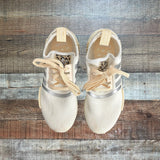 Adidas Boost White Animal Print Sneakers - Size 8.5 (See Notes)