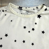 Mason Grey Mini White Star Print Two Piece Pajama Set- Size 18-24M (see notes)