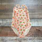 Zara Baby Pink Gingham with Strawberries and Back Criss Cross Straps Ruffle Swimsuit- Size 3-4Y (see notes)