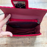 White House Black Market Red Velvet Handbag (Like new with Dust Bag, sold out online)