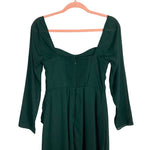 Abercrombie & Fitch Green Smocked Back Front Slit Dress NWT- Size Small Petite