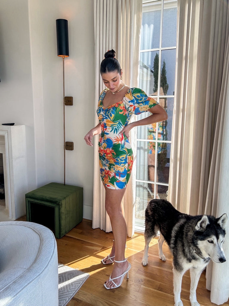 Runaway the Label x Petal + Pup Floral Puff Sleeve Cinched Mini Dress The Saved Collection Runaway the Label x Petal + Pup Floral Puff Sleeve Cinched Mini Dress The Saved Collection