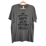 Bella+Canvas Grey Tennessee Greats Graphic Tee- Size XL