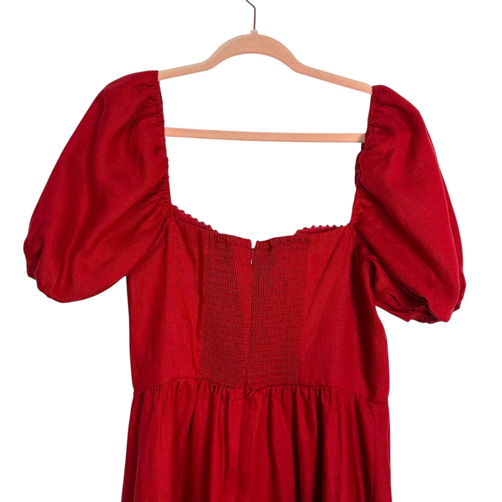 Reformation Cherry Marella Linen Dress