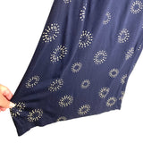 Monsoon Beach Navy Printed Drawstring Waist Wide Leg Jumpsuit- Size XL (see notes)