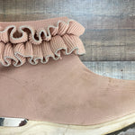 INC Girl's Blush Ruffle Booties- Size 2 (see notes)