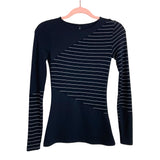 Karen Millen Black and White Striped Top- Size 4