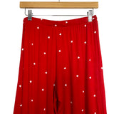 Auden Red Heart Print Two Piece Pajama Set- Size S
