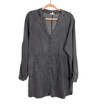 Promesa Grey Shirt Dress - Size L (See Notes)