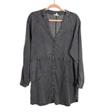 Promesa Grey Shirt Dress - Size L (See Notes)