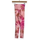 Offline by Aerie Pink/Peach/Caramel Tie Dye Crossover Waist 7/8 Real Me High Rise Leggings- Size S (Inseam 25”, sold out online)