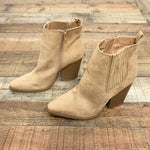 Qupid Camel Suede Booties- Size 10 (Brand New Condition)