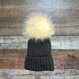 Pink Dark Grey Beanie