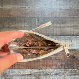 3C4G Clear Zippered Glitter Wristlet