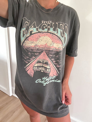 Comfort Colors The Eagles Hotel California Tee- Size L (see notes)