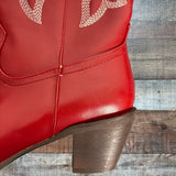 No Brand Red Knee High Cowboy Boots - Size ~10 (see notes)