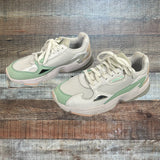 Adidas White/Green/Blush/Grey Torsion Sneakers- Size 8