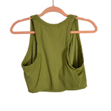 All in Motion Sage Ribbed with Built-In Shelf Bra Cropped Tank- Size L