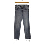 MOTHER Grey The Scrapper Cuff Ankle Fray Button Fly Jeans- Size 25 (Inseam 27”)