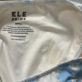 ELE SWIMS Blue and White Tie-Dye Bikini Bottoms- Size S (see notes)