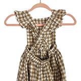 The Simple Folk Brown and Cream Checkered Dress- Size 4-5 (sold out online)