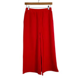 Entro Red Textured Wide Leg Crop Pants NWT- Size S (sold out online, we have matching top, Inseam 22")