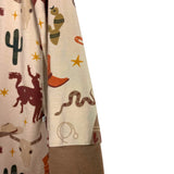 Caden Lane Tan Cowboy Print Two Piece Pajamas- Size 3T (see notes, sold as a set)