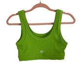 Alo Neon Green Ribbed Padded Sports Bra- Size S