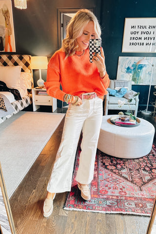 Lumiere Orange Sweater- Size S