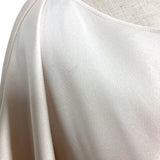Garnerstyle x Fashion to Figure Champagne Faux Silk Wide Neckline Asymmetrical Hem Dress NWT- Size 0/XL (see notes)