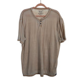 Lucky Brand MEN's Beige Venice Burnout Tee- Size XL (see notes)