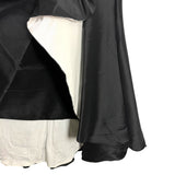 TERANI Couture Black and White Side Ruffle Strapless Gown- Size 12 (see notes)