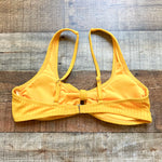 Xhilaration Yellow Textured Padded Bikini Top- Size L (we have matching bottoms)