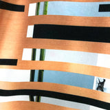 Clover Canyon Black/Brown/Caramel/Blue Pattern Dress- Size L (see notes)
