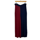 STAUD Navy and Berry Ribbed Wide Leg Pants- Size XL (we have matching top)