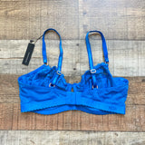 Lounge Blue Sheer Lace Flair Balcony Underwire Bra NWT- Size 34DD