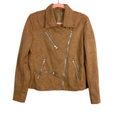 No Brand (Amazon) Camel Suede Moto Jacket- Size S