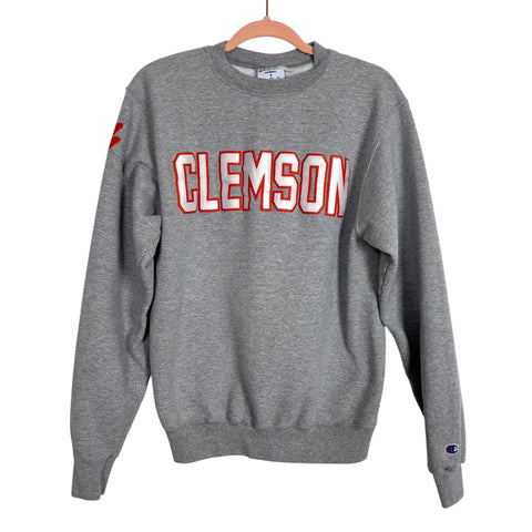 Champion Grey Clemson Crewneck Sweatshirt - Size S (See Notes)