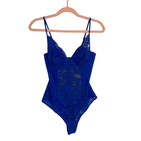 NBD Blue Lace Underwire Bodysuit NWT- Size S