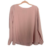 White House Black Market Pink Split Back Blouse- Size 0