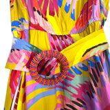 Farm Rio Neon Macaws Belted Maxi Dress NWT- Size XL