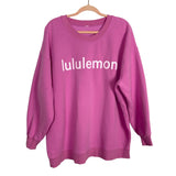 Lululemon Pink Logo Sweatshirt-Size ~14 (sold out online, no size tag, fits like a 14)